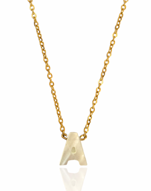 Clear Initial Necklace