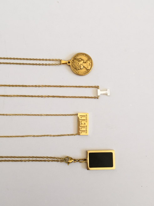 Clear Initial Necklace