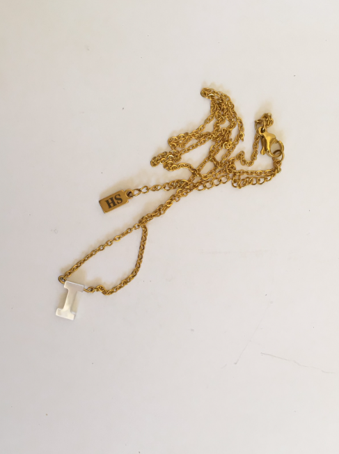 Clear Initial Necklace