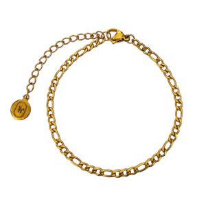 Gold Figaro Bracelet |  3MM
