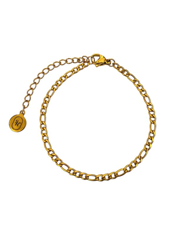 Gold Figaro Bracelet |  3MM
