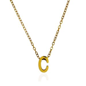 Golden Initial Necklace