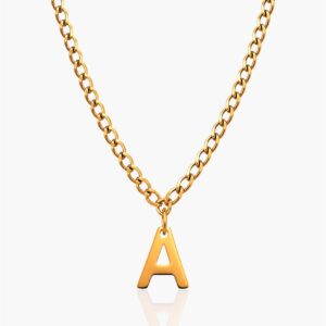 Gold Initial • Cuban Chain